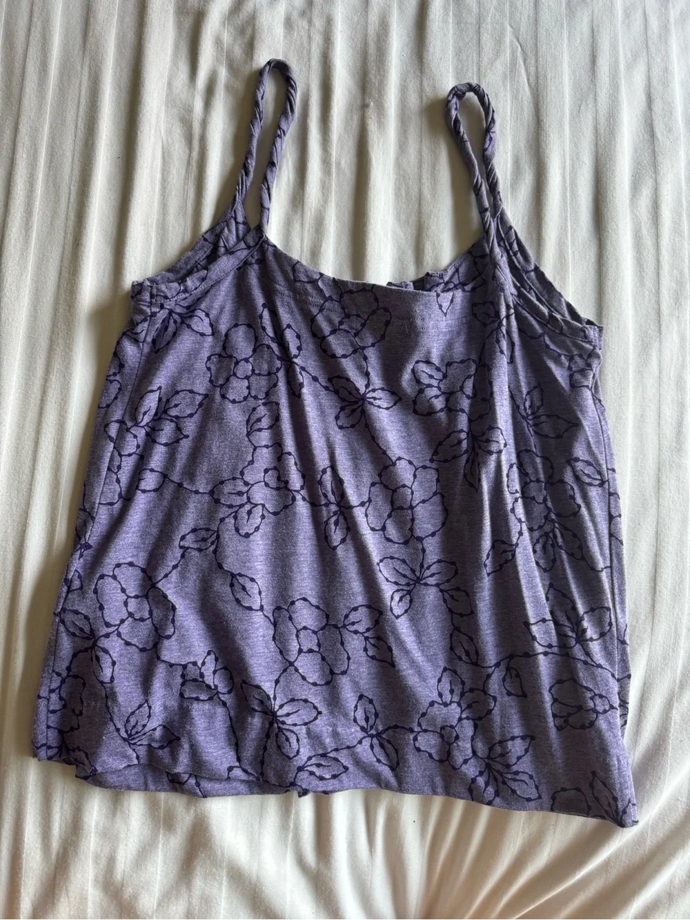 Lucky Brand set of 2 Floral Print Spaghetti Strap Tank Tops Coral & Lavender M - Picture 3 of 7